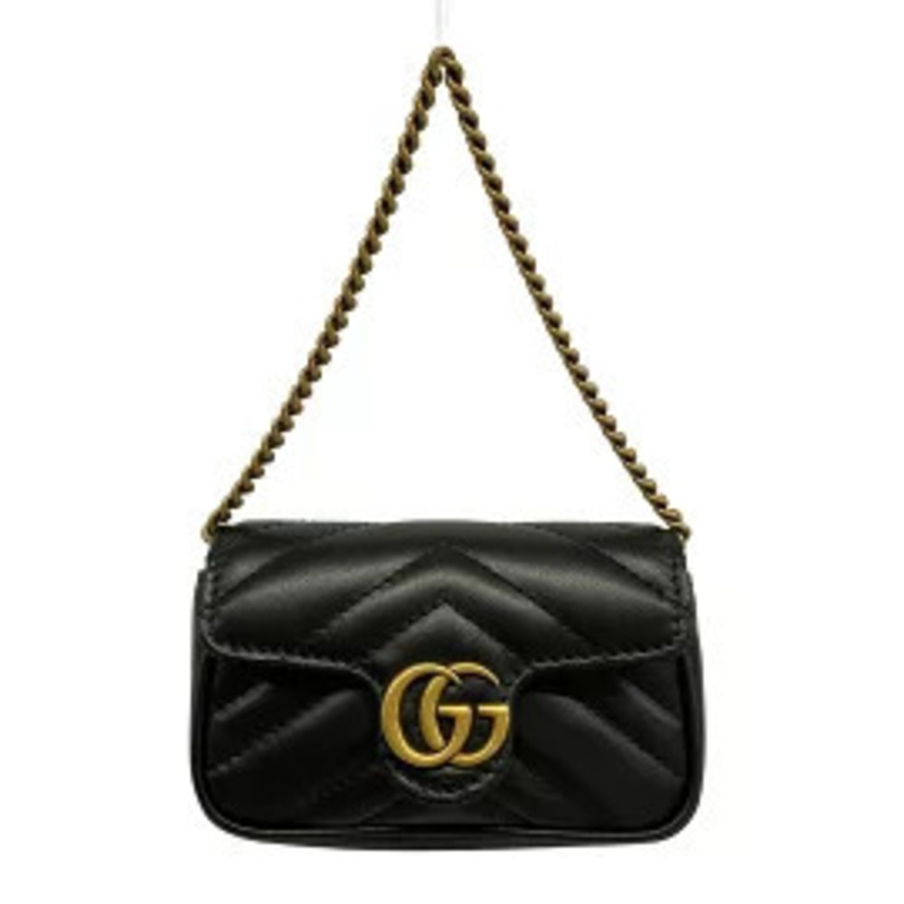 Gucci GG Marmont Handbag Black Leather